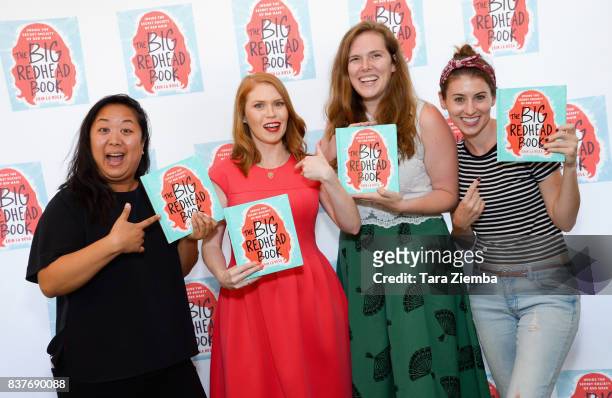 Krystal Ro, Erin La Rosa, Casey Rackham and Farrah Penn attend the book launch celebration for Erin La Rosa's 'The Big Redhead Book' at Blushington...