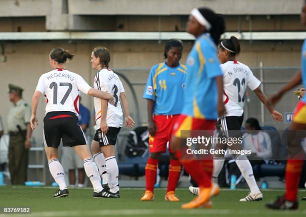 Katharina Baunach of Germany celebrates a goal against Congo DR during the FIFA U20 Women's World Cup between Congo DR U20 and U20 Germany at the...