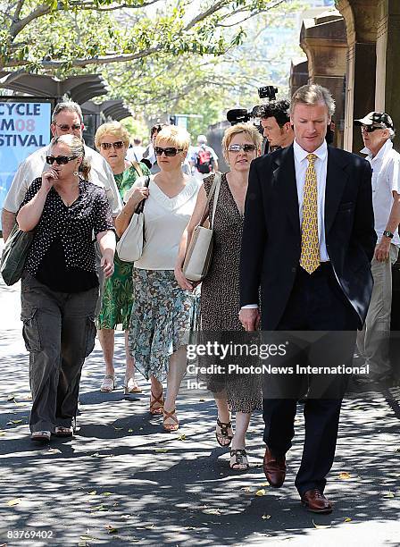 Gordon Wood leaves Darlinghurst Court on November 20, 2008 in Sydney, Australia. Wood was accused of the murder of model Caroline Byrne, whose body...