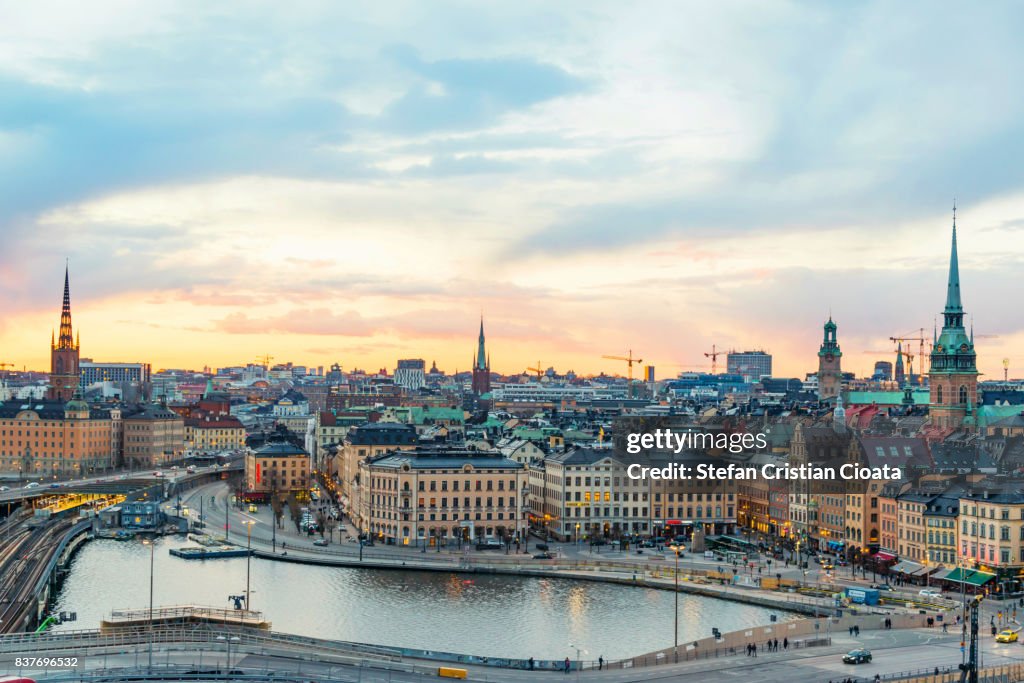 Golden afternoon in Stockholm
