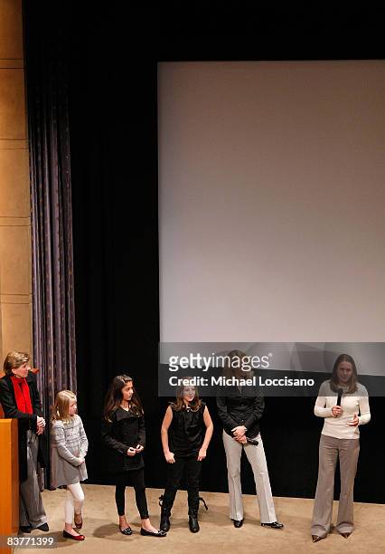 Director and filmmaker Jenny MacKenzie, three of "The Mighty Cheetahs" and professional soccer players Kristine Lilly and Heather O'Reilly address...