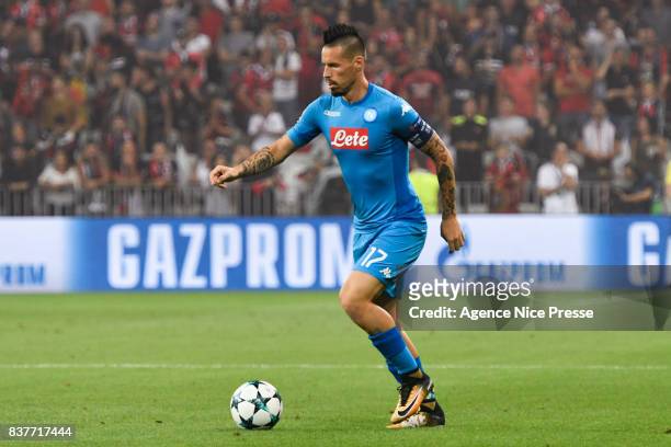 Marek Hamsik of Naples during the UEFA Champions League Qualifying Play-Offs round, second leg match, between OGC Nice and SSC Napoli at Allianz...