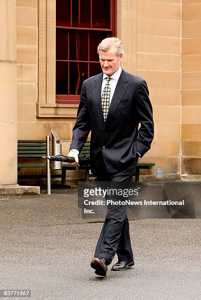 Gordon Wood leaves Darlinghurst Court on November 19, 2008 in Sydney, Australia. Wood is currently accused of the murder of model Caroline Byrne,...