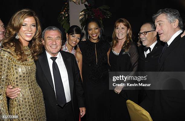 Heather Kerzner, Sol Kerzner, Prudence Inzerillo, Grace Hightower, Sarah Ferguson, Duchess of York, Jerry Inzerillo and Robert De Niro attend the...