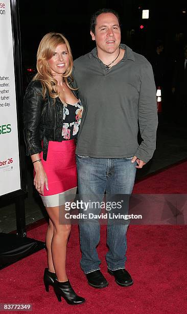 Actor Jon Favreau and his wife Joya Tillem attend the premiere of Warner Bros' "Four Christmases" at Grauman's Chinese Theatre on November 20, 2008...
