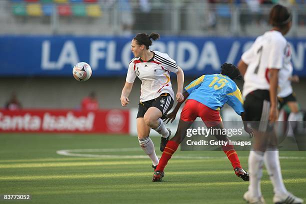 Kim Kuligof Germany and Christine Bongo of Congo fight for the ball during the FIFA U20 Women's World Cup between Congo DR U20 and U20 Germany at the...