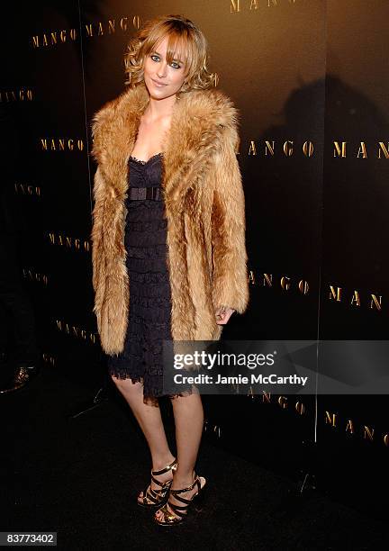 Model Dakota Johnson Griffith attends the relaunch celebration of the MANGO Flagship Store on November 20, 2008 in New York City.