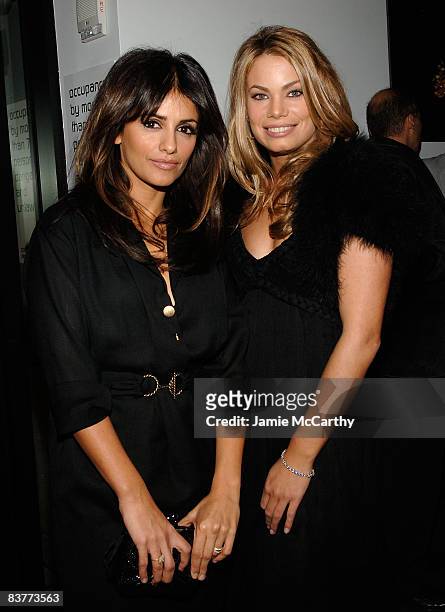 Monica Cruz and Carla Goyanes attend the relaunch celebration of the MANGO Flagship Store on November 20, 2008 in New York City.