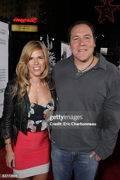 Joya Tillem and Jon Favreau at Warner Bros. Pictures World Premiere of 'Four Christmases' on November 20, 2008 at Grauman's Chinese Theatre in...