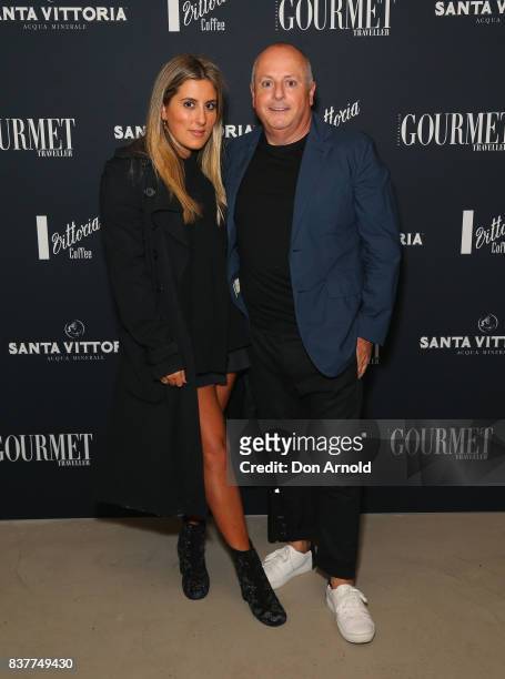 Holly Lucas and Chris Lucas pose at the 2018 Gourmet Traveller National Restaurant Awards at Chin Chin Restaurant on August 23, 2017 in Sydney,...