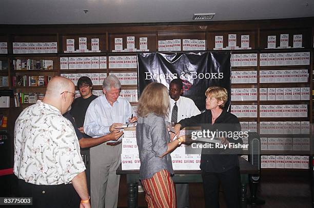 Former US President Bill Clinton at a book signing session for his new book 'Giving,' at an independent bookstore 'Books & Books,' Coral Gables,...