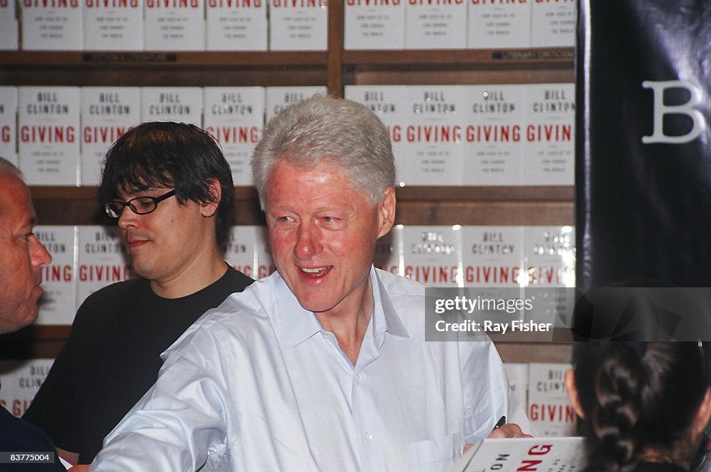 Former President Clinton At Book Signing