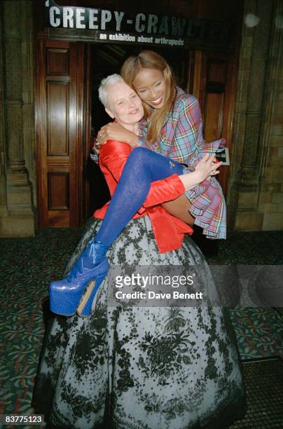 Model Naomi Campbell and fashion designer Vivienne Westwood attend the Designer of the Year Awards at the Natural History Museum during London...