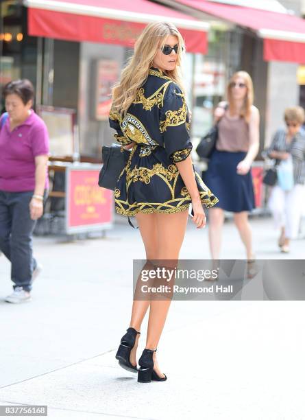 Model Maryna Linchuk attends call backs for the 2017 Victoria's Secret Fashion Show in Midtown on August 22, 2017 in New York City.