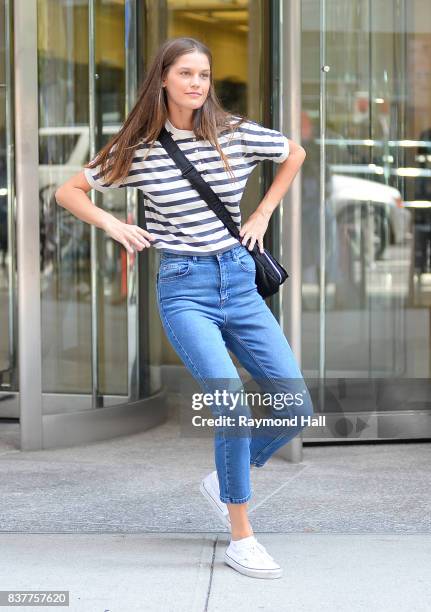 Model Angel Rutledge attends call backs for the 2017 Victoria's Secret Fashion Show in Midtown on August 22, 2017 in New York City.