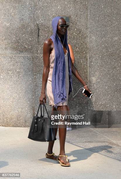 Model Grace Bol attends call backs for the 2017 Victoria's Secret Fashion Show in Midtown on August 22, 2017 in New York City.