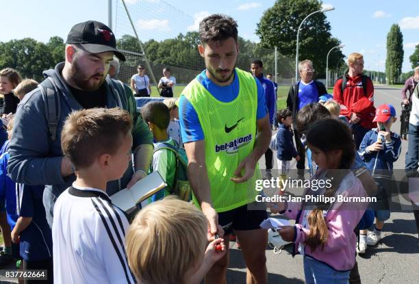 Mathew Leckie of Hertha BSC after the Training on august 23, 2017 in Berlin, Germany.