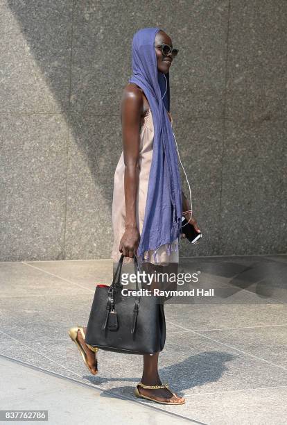 Model Grace Bol attends call backs for the 2017 Victoria's Secret Fashion Show in Midtown on August 22, 2017 in New York City.
