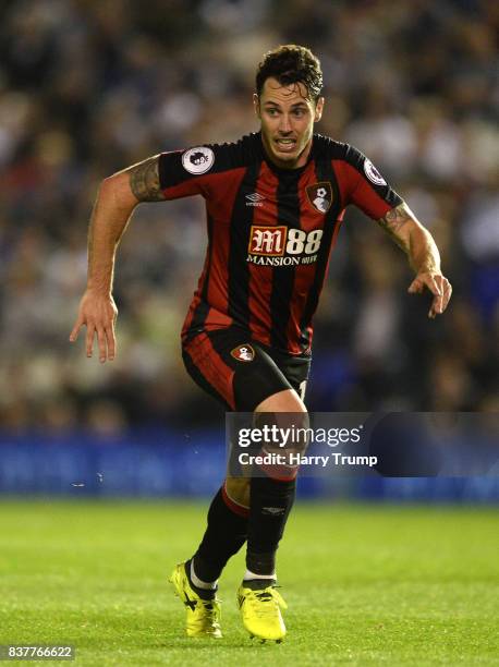 Adam Smith of Bournemouth during the Carabao Cup Second Round match between Birmingham City and AFC Bournemouth at St Andrews Stadium on August 22,...