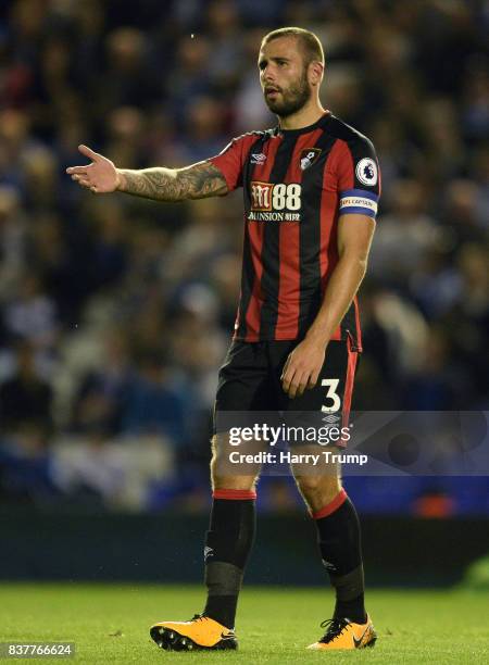 Steve Cook of Bournemouth during the Carabao Cup Second Round match between Birmingham City and AFC Bournemouth at St Andrews Stadium on August 22,...