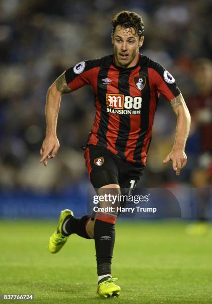 Adam Smith of Bournemouth during the Carabao Cup Second Round match between Birmingham City and AFC Bournemouth at St Andrews Stadium on August 22,...