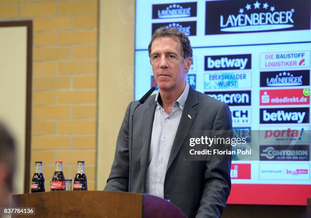 Helmut Schulte of 1 FC Union Berlin during the presentation on august 23, 2017 in Berlin, Germany.