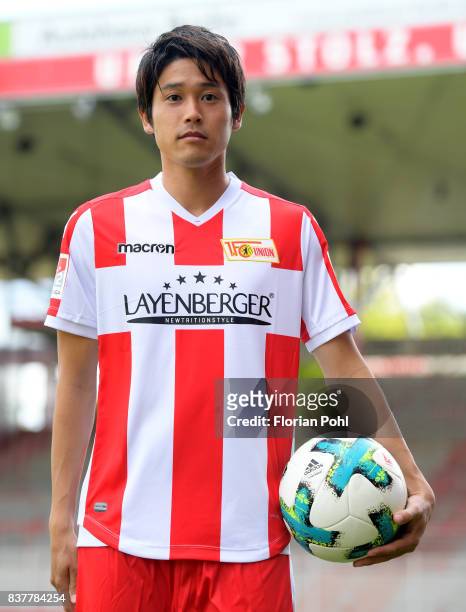 Atsuto Uchida of 1.FC Union Berlin during the presentation on august 23, 2017 in Berlin, Germany.