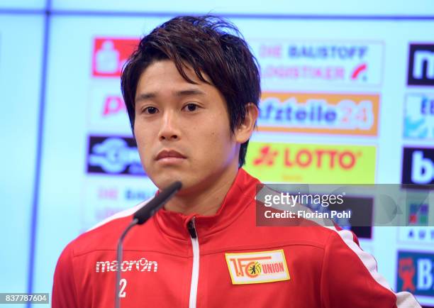 Atsuto Uchida of 1.FC Union Berlin during the presentation on august 23, 2017 in Berlin, Germany.