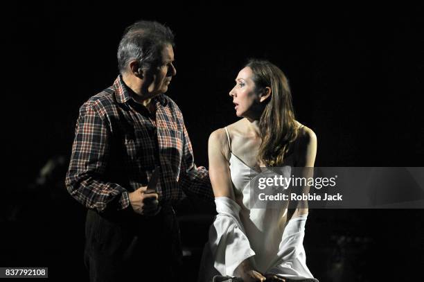 George Costigan as Butcher and Pauline Knowles as Clytemnestra in The Citizens Theatre production of Zinnie Harris's Oresteia:This Restless House as...