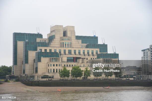 The Secret Intelligence Service, also known as MI6 headquarters building is pictured in London o August 23, 2017. The Secret Intelligence Service ,...