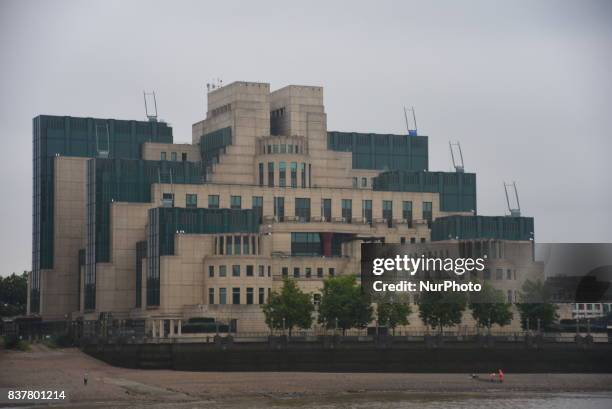 The Secret Intelligence Service, also known as MI6 headquarters building is pictured in London o August 23, 2017. The Secret Intelligence Service ,...