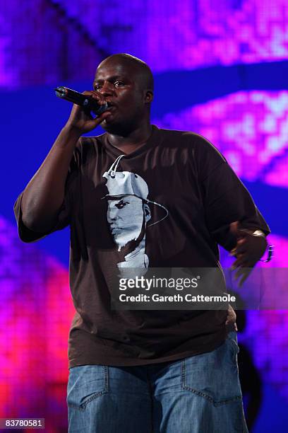 Singer Hip Hop Pantsula or HHP performs during the MTV Africa Music Awards 2008 Rehearsals at the Abuja Velodrome on November 21, 2008 in Abuja,...