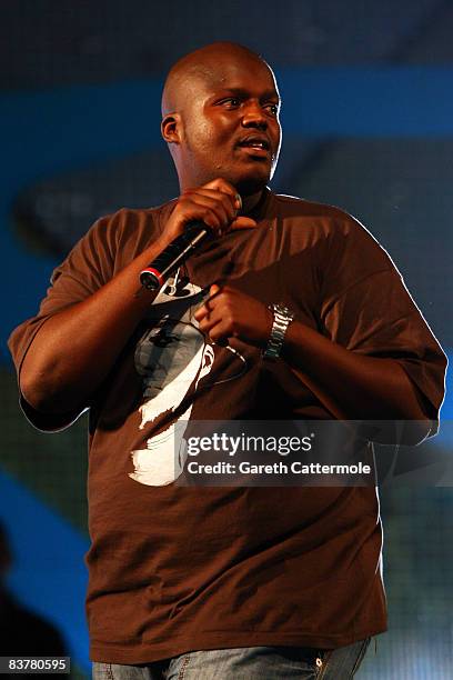 Singer Hip Hop Pantsula or HHP performs during the MTV Africa Music Awards 2008 Rehearsals at the Abuja Velodrome on November 21, 2008 in Abuja,...