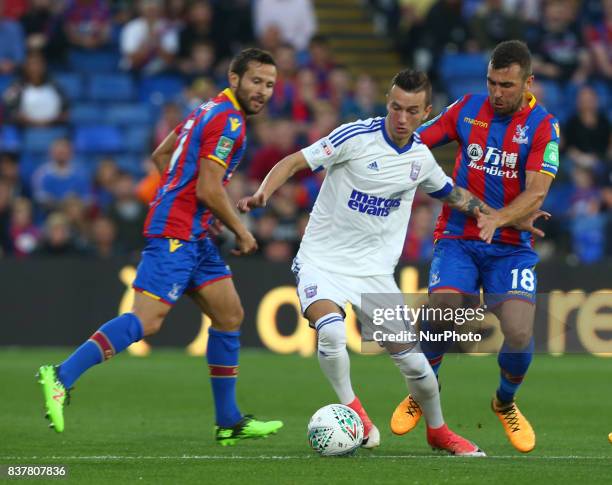 Ipswich Town's Bersant Celina during Carabao Cup 2nd Round match between Crystal Palace and Ipswich Town at Selhurst Park Stadium, London, England on...