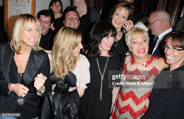 Carol McGiffin, Jackie Brambles, Coleen Nolan, Denise Welch and Andrea McClean attend the press night of 'Calendar Girls' in London.