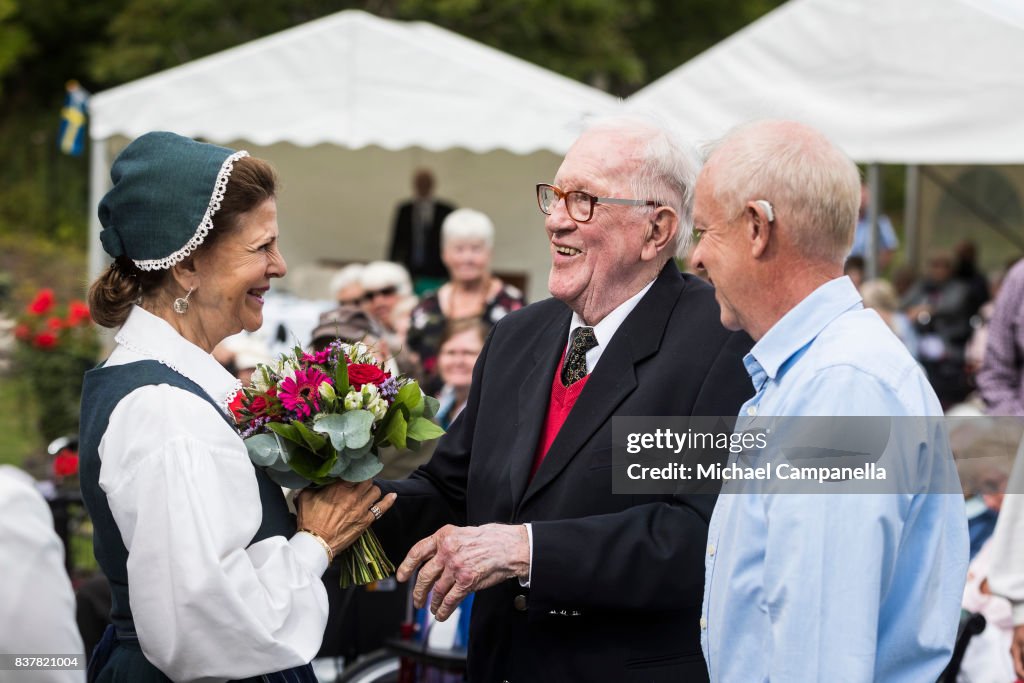 Queen Silvia of Sweden Attends Pensioners Day