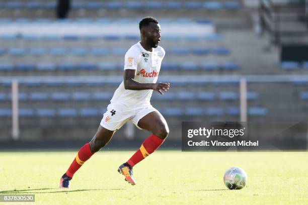 Djiman Koukou of Lens during the French League Cup match between FC Lorient and RC Lens at Stade du Moustoir on August 22, 2017 in Lorient, France.