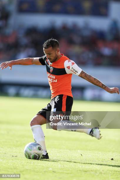 Gael Danic of Lorient during the French League Cup match between FC Lorient and RC Lens at Stade du Moustoir on August 22, 2017 in Lorient, France.