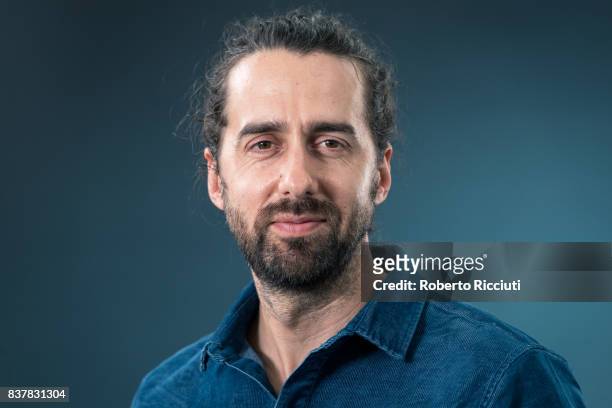 Journalist and tech blogger Jamie Bartlett and British TV presenter attends a photocall during the annual Edinburgh International Book Festival at...