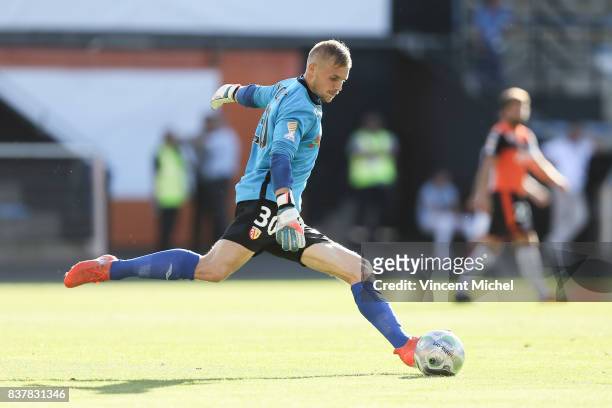 Jeremy Vachoux of Lens during the French League Cup match between FC Lorient and RC Lens at Stade du Moustoir on August 22, 2017 in Lorient, France.