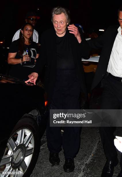 Actor Christopher Walken is seen outside Robert De Niro birthday party on August 22, 2017 in New York City.