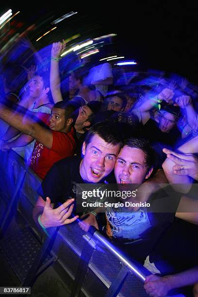 Graduating year 12 students celebrate during the opening night of Schoolies week in Surfers Paradise on November 21, 2008 on the Gold Coast,...