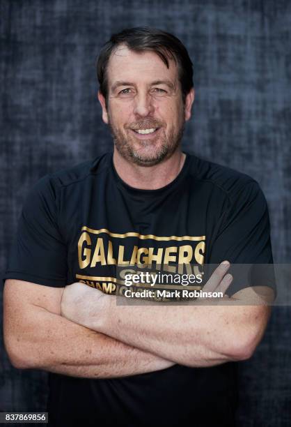 Portrait of trainer Joe Gallagher at his gym Gallaghers Gym on August 23, 2017 in Bolton, England.