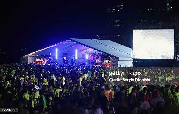 Graduating year 12 students celebrate during the opening night of Schoolies week in Surfers Paradise on November 21, 2008 on the Gold Coast,...