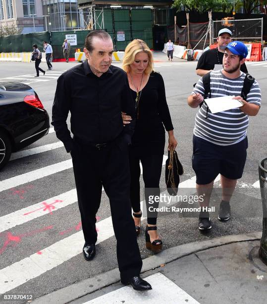 Actor Chazzi Palminteri is seen outside Robert De Niro birthday party on August 22, 2017 in New York City.