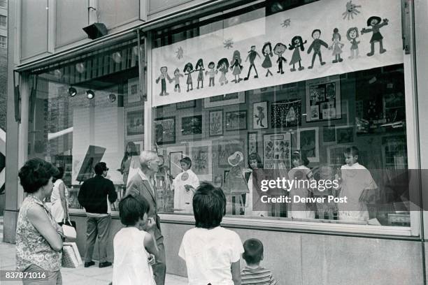Quiet: Young Artists at Work From left in window are Ronnie Salazar, 6 of 3133 Salem St., Aurora; Kally Kam of 3116 W 14th Ave.; Dorothy Alcon of 255...