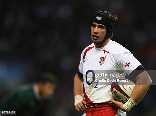 Danny Cipriani of England looks on during the Investec Challenge match between England and South Africa at Twickenham on November 22, 2008 in London,...