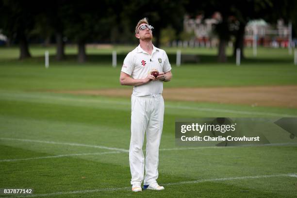 Durham all round Paul Collingwood in action during filming of the Specsavers advert The Umpires Strikes Back on August 23, 2017 in London, England.