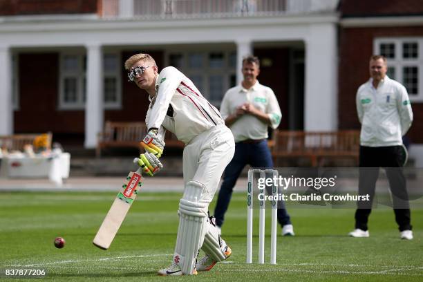 Kent wicket keeper Sam Billings in action during filming of the Specsavers advert The Umpires Strikes Back on August 23, 2017 in London, England.