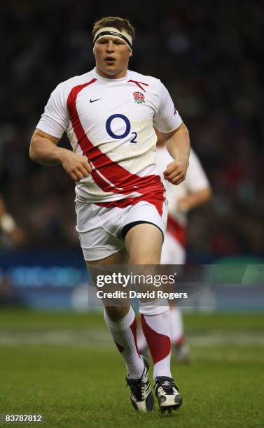 Dylan Hartley of England in action during the Investec Challenge match between England and South Africa at Twickenham on November 22, 2008 in London,...